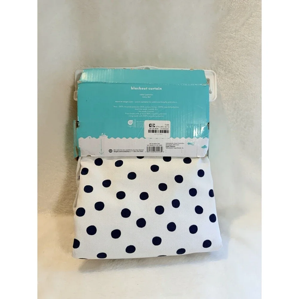 Pillowfort™ Dot Kids Blackout Window Curtain Panel Navy 42